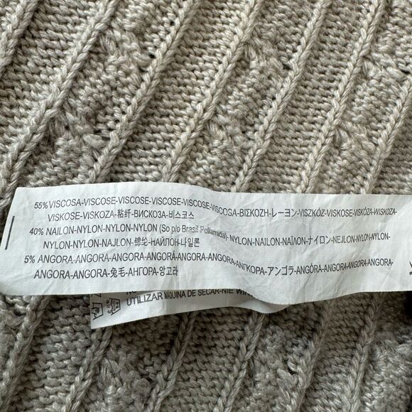 Zara Knit  Cable Knit Short Sleeve Cardigan Size L - Picture 11 of 16